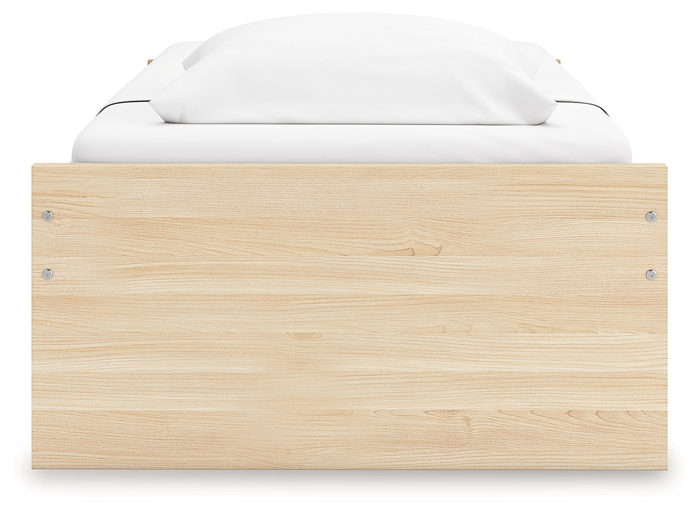 Onita Natural Twin Platform Bed with 1 Side Storage