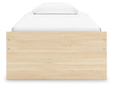 Onita Natural Twin Platform Bed with 1 Side Storage