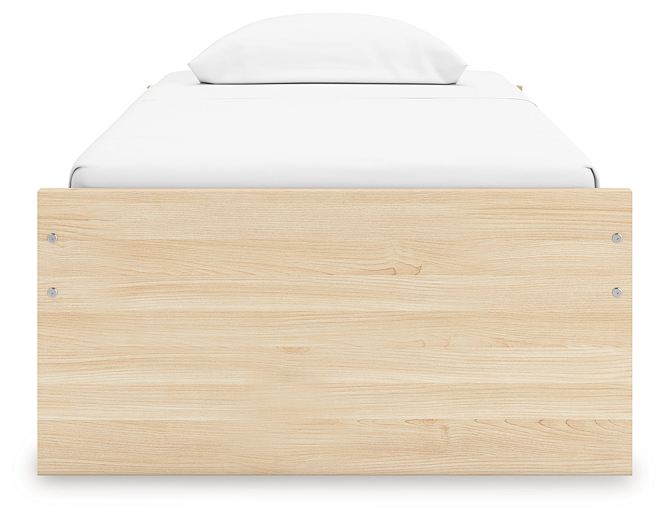 Onita Natural Twin Platform Bed with 1 Side Storage