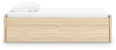 Back view of Onita Twin Platform Bed showing construction