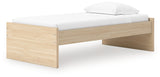 Onita Natural Twin Platform Bed side alternate angle