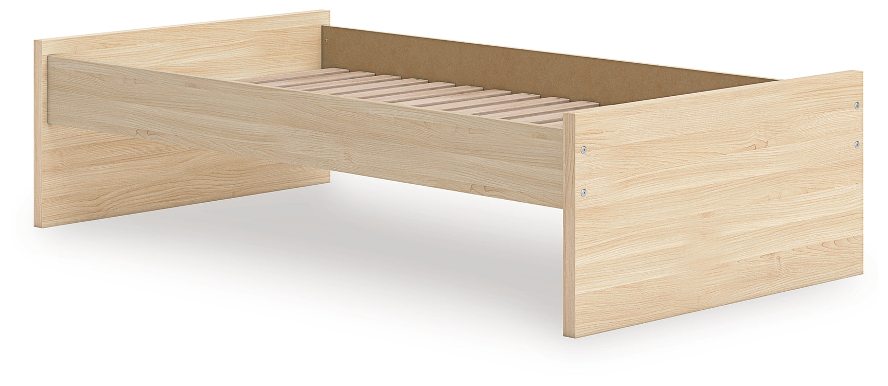 Onita Natural Twin Platform Bed headboard close-up