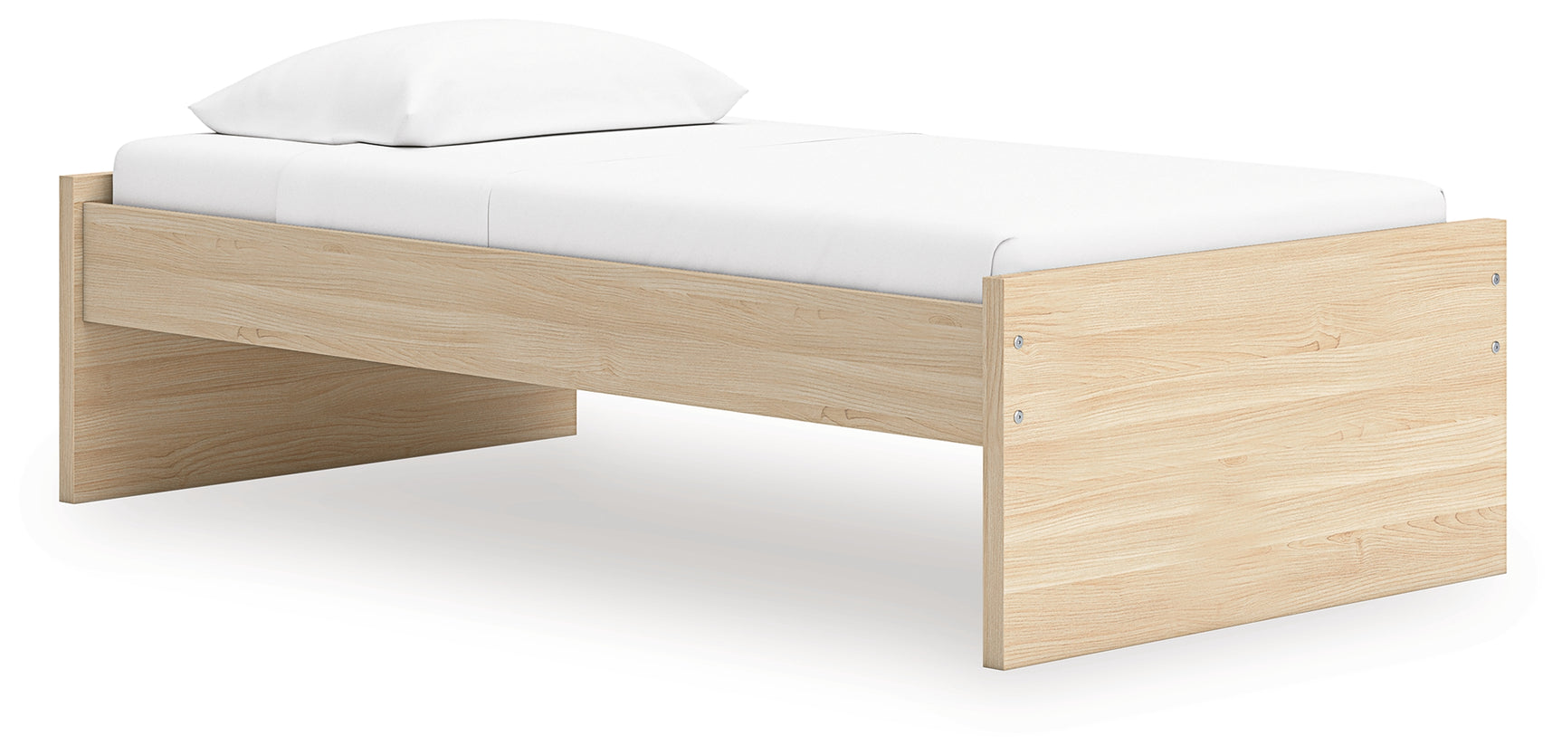 Onita Natural Twin Platform Bed side view