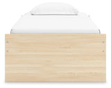 Onita Natural Twin Platform Bed angled back view