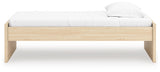 Onita Natural Twin Platform Bed angled side alternate
