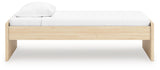 Onita Natural Twin Platform Bed back view