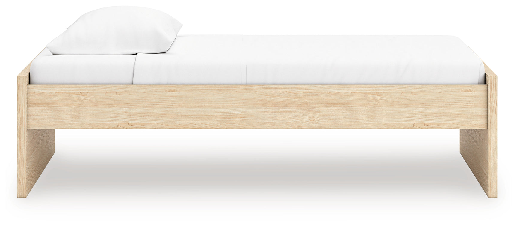Onita Natural Twin Platform Bed back view
