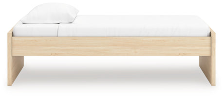Onita Natural Twin Platform Bed back view