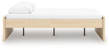 Onita Queen Platform Bed side view natural finish