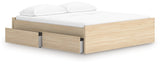 Onita King Platform Bed side angle showing storage