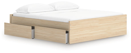Onita King Platform Bed side angle showing storage