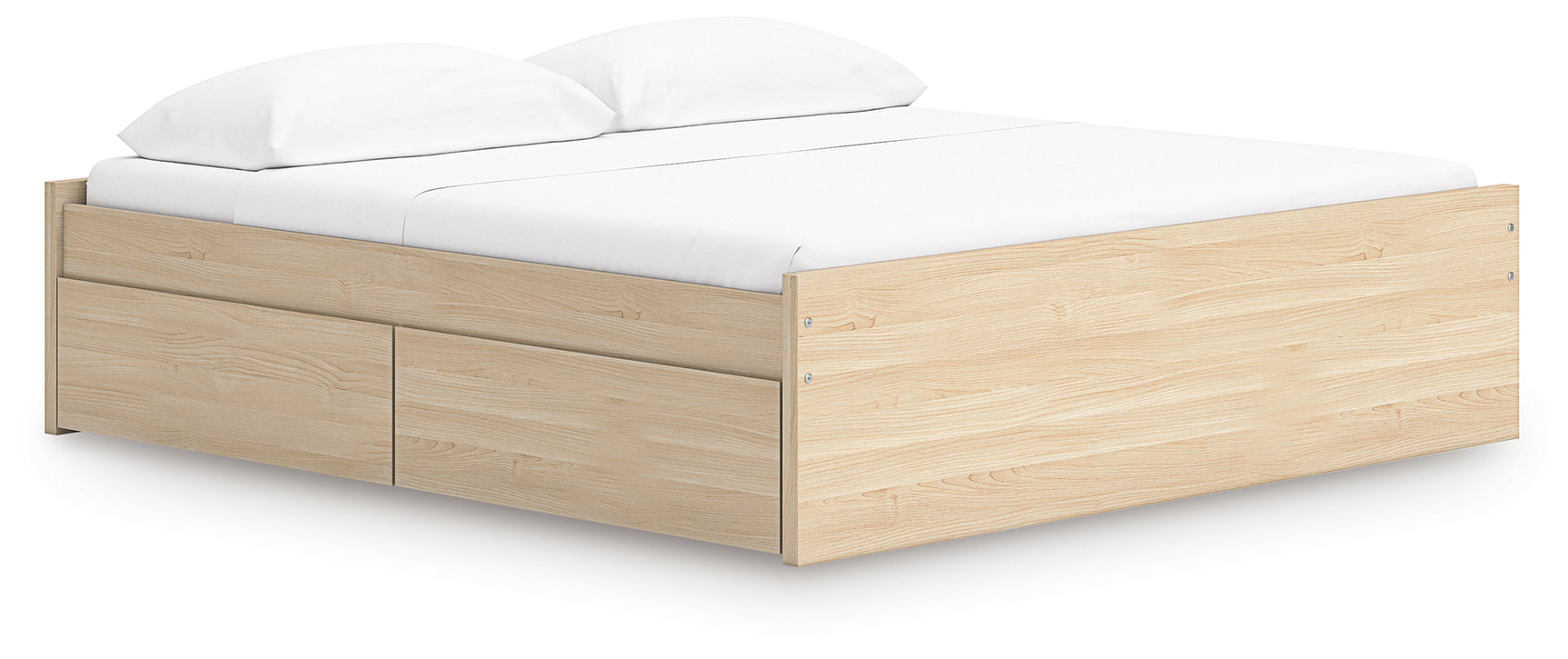 Onita King Platform Bed side view with drawers open