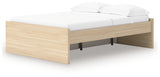 Onita Full Platform Bed footboard and side drawer view