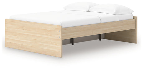 Onita Full Platform Bed footboard and side drawer view