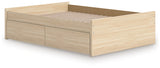 Natural Finish Onita Full Bed side drawer detail