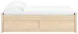 Bed side alternate angle showing storage drawer