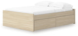 Four storage drawers of Onita Full Platform Bed shown open