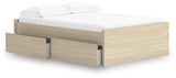 Onita Full Platform Bed drawer detail with ball-bearing glide
