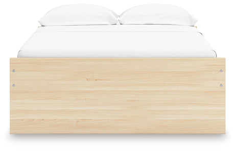 View of Onita platform bed from corner