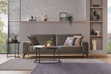Evora Khaki Green 3-Seater Sofa Bed front view