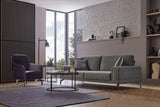 Evora Khaki Green sofa bed with three matching throw pillows