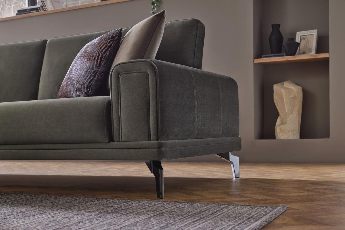 Evora Khaki Green sofa bed seating area