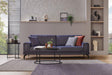 Evora Blue Gray 3-Seater Sofa Bed front angle view