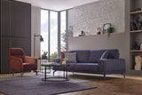 Evora Blue Gray 3-Seater Sofa Bed armrest detail