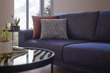 Evora Blue Gray 3-Seater Sofa Bed with throw pillows
