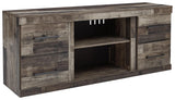 Derekson TV Stand closed cabinets angle
