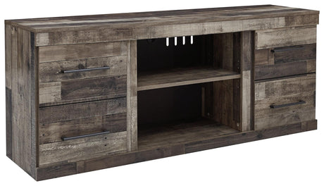 Derekson TV Stand front with doors closed