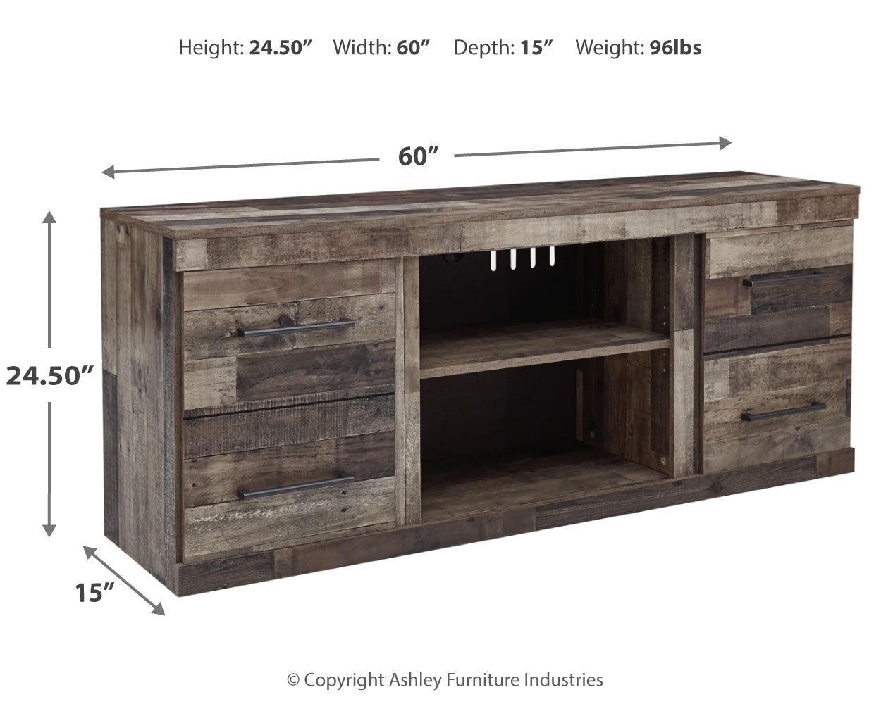 Derekson TV Stand dimension diagram