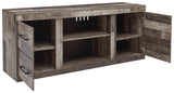 Derekson TV Stand open shelves angle
