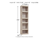 Willowton Whitewash Pier TV Stand dimension illustration