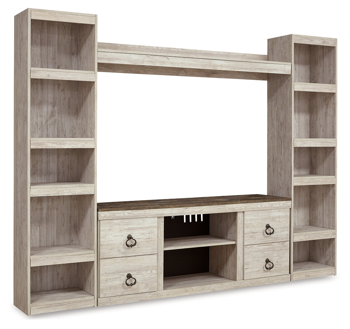 Willowton 4-Piece Entertainment Center side angle