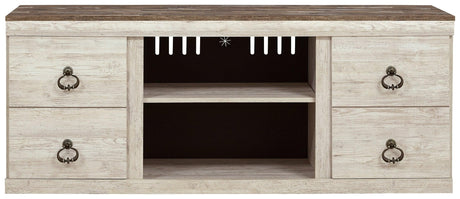 Willowton Whitewash 60" TV Stand front view