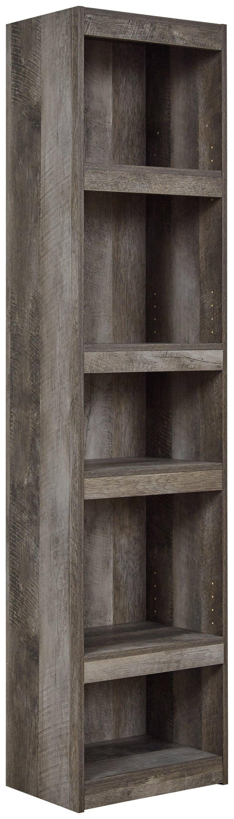 Wynnlow Gray Pier TV Stand head-on view showing cabinet doors