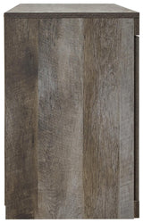 Wynnlow Gray 60 inch TV stand side profile