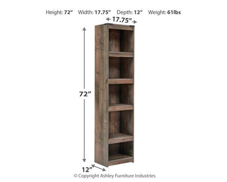 Dimension diagram of Trinell Brown Pier TV Stand