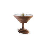 Tina Walnut End Table front angle in walnut finish