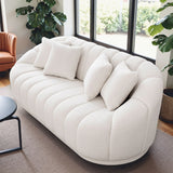 Wendy Cream Boucle Sofa detailed fabric close-up