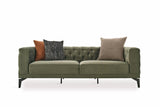 Detail close-up of sofa seating and fabric texture