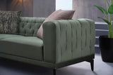 Main view of Dorian Green 3-Seater Sofa in living room setting