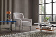 Dante Light Gray Upholstered Armchair angled view