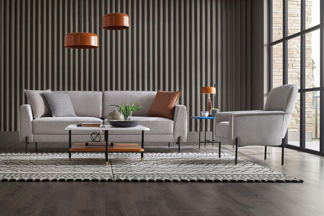 Dante Light Gray 3-Seater Sofa main front view