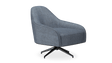Giorno Blue Swivel Armchair front angle