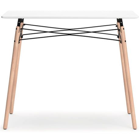 Jaspeni White and Natural Home Office Desk - angled alternate side
