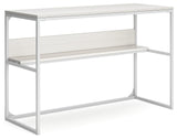 Deznee White Home Office Desk head-on view