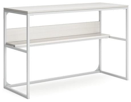 Deznee White Home Office Desk head-on view