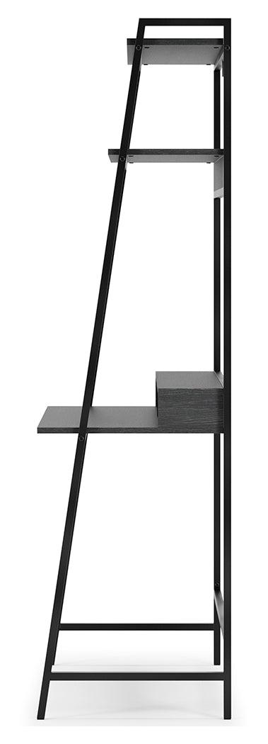 Yarlow 36 inch black home office desk side alternative angle